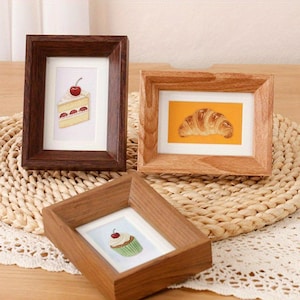 Mini Wooden 3-Inch Photo Frame – Vintage Tabletop Keepsake Display | Made with MDF board and real glass cover