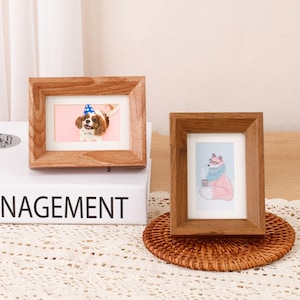Mini Wooden 3-Inch Photo Frame – Vintage Tabletop Keepsake Display | Made with MDF board and real glass cover