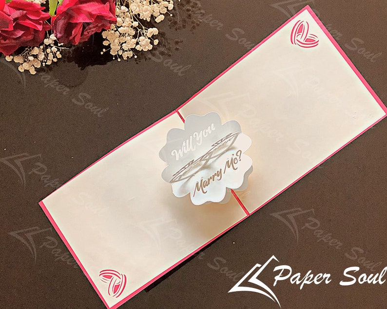 Marry Me Pop-up Card SVG DIY Gift for Her Papercut - Etsy Canada