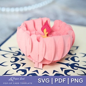 Modèle de carte pop-up Diwali | Carte bricolage Diwali | carte pop-up SVG | Cadeau bricolage Diwali | PaperSoulCraft