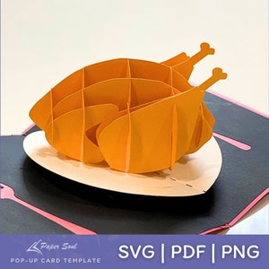 Cartão pop-up de Ação de Graças SVG | Cartão de Ação de Graças svg | Cartões de ação de graças 3d | Peru 3D svg | Artesanato de papel