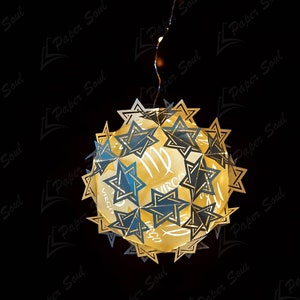 Virgo Zodiac paper lantern template 3D Cricut Files Luminaries Centerpiece Paper Cut Template 3D lamp SVG Do it yourself image 4