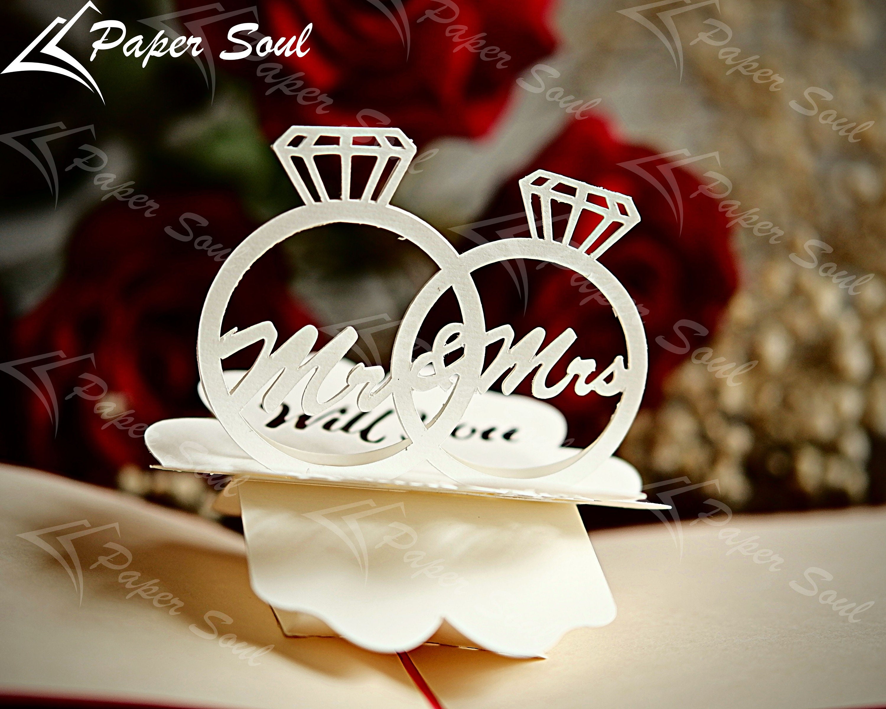 Marry Me Pop-up Card SVG DIY Gift for Her Papercut - Etsy UK
