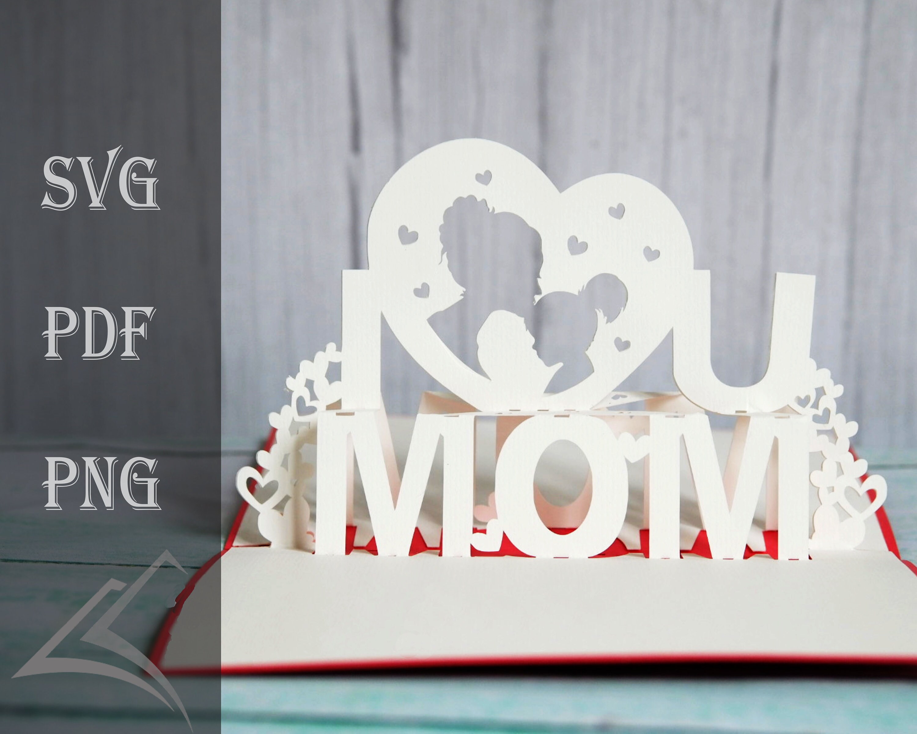 Pop up Card SVG: Mom Pop up Svg 3D Card Svg Mother's - Etsy