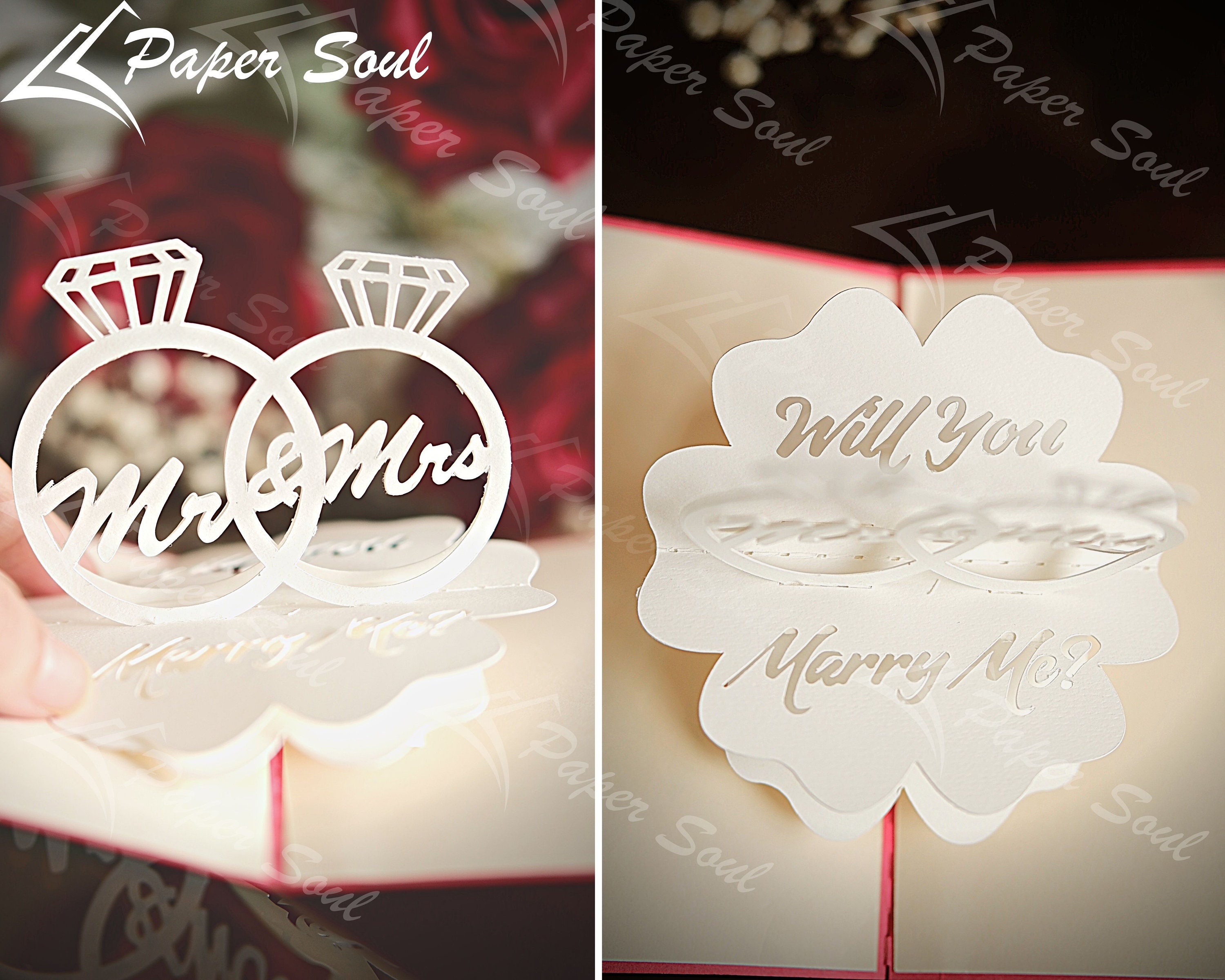 Marry Me Pop-up Card SVG DIY Gift for Her Papercut - Etsy UK