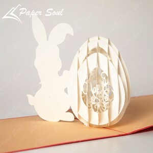 Easter pop up card template Easter bunny card svg Happy Easter svg 3d Easter egg SVG 3d paper Paper Craft imagem 10