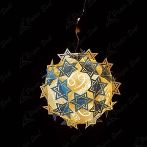 Cancer Zodiac paper lantern template 3D Cricut Files Luminaries Centerpiece Paper Cut Template 3D lamp SVG Do it yourself image 4