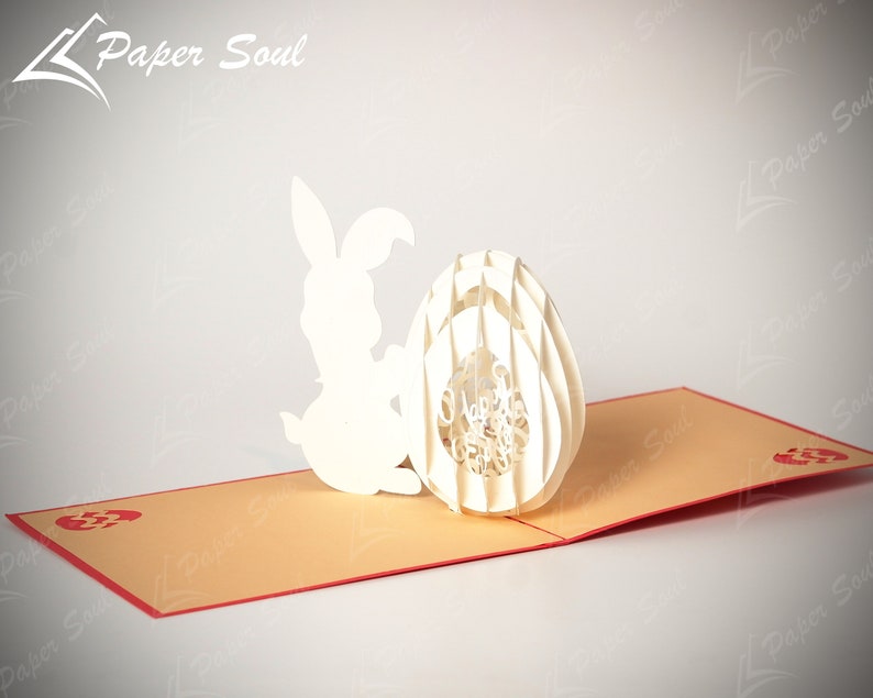 Easter pop up card template Easter bunny card svg Happy Easter svg 3d Easter egg SVG 3d paper Paper Craft image 3