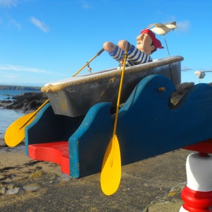 Jack Sound - Handgemachter Upcycled Holz Whirlygig