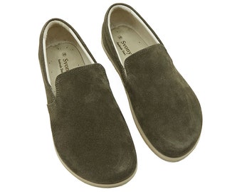 Scarpe in pelle fatte a mano a piedi nudi: punta larga da donna, drop zero