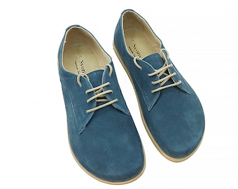 Handmade Leather Earth Grounding Shoes: Zero Drop Lace-Up