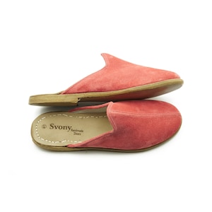 Pink Suede Leather House Women&#39;s Slipper - Unisex Traditional Yemeni Shoes - Daily Basis Women&#39;s Shoes - Handmade Unisex Shoes