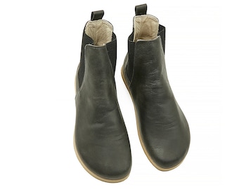 Handgemaakte brede leren laarzen: Zero Drop Barefoot Feel