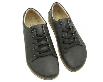 Handmade Leather Barefoot Sneakers: Zero Drop Wide Shoes