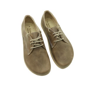 Women Barefoot Shoes | Oxford Laced Shoes | Zero Drop Shoes | Grounding Shoes | Wider Leather Shoes