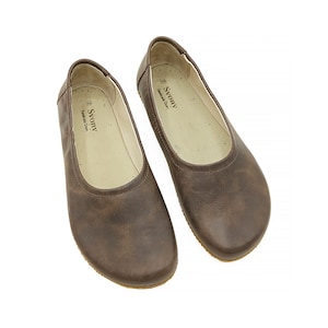 Handgefertigte Leder Barfuß Ballerinas: Women's Zero Drop Ballerinas