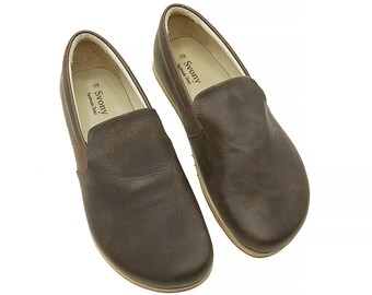 Handmade Leather Slip On Shoes: Women's Barefoot Zero Drop