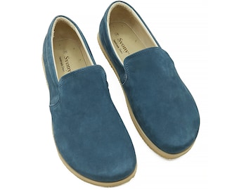 Handmade Leather Women's Slip-On Shoes: Barefoot Zero Drop, Wide Toe Box