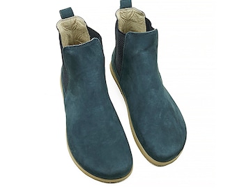 Handmade Leather Chelsea Boots: Wide Toe Barefoot Boots