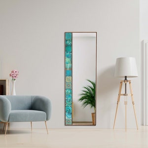 Decorative Mirror, Tile Mirror, Home Decor Mirror, Bohemian Mirror, Stone Mirror, Wall Hanging Mirror