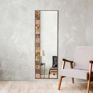 Lena Decorative Handmade Mirror, Tile Mirror, Home Decor Mirror, Bohemian Mirror, Stone Mirror, Wall Hanging Mirror