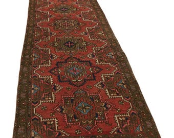 3x12 Handknotted Entryway Runner Rug, Handmade Runner Rug, Hallway rug, Entrance Rug, Corridor Rug