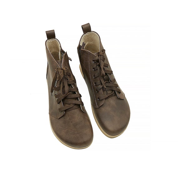 Frauen Leder Kurze Stiefel Erdungs Barfuß Stiefel Freizeit