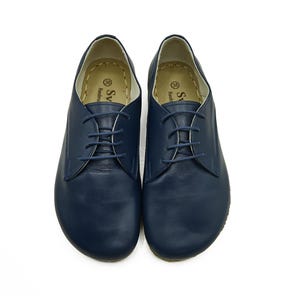 Men&#39;s Handmade Barefoot Oxford Tie Shoes - Zero Drop Yemeni Sole Classic Shoes - Minimalist Organic Grounding Shoes