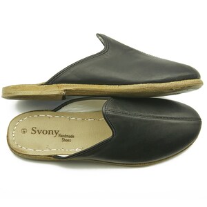 Black Color Handmade Yemeni Slipper, Leather Yemeni Shoes, Handmade Slip On, Handmade Flat Shoe, Anatolian Shoes