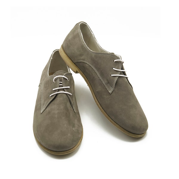 Grey Leather Shoes - Etsy