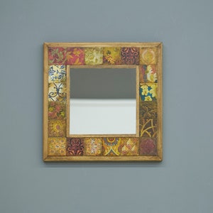 Fulhan Decorative Handmade Mirror, Tile Mirror, Home Decor Mirror, Bohemian Mirror, Stone Mirror, Wall Hanging Mirror