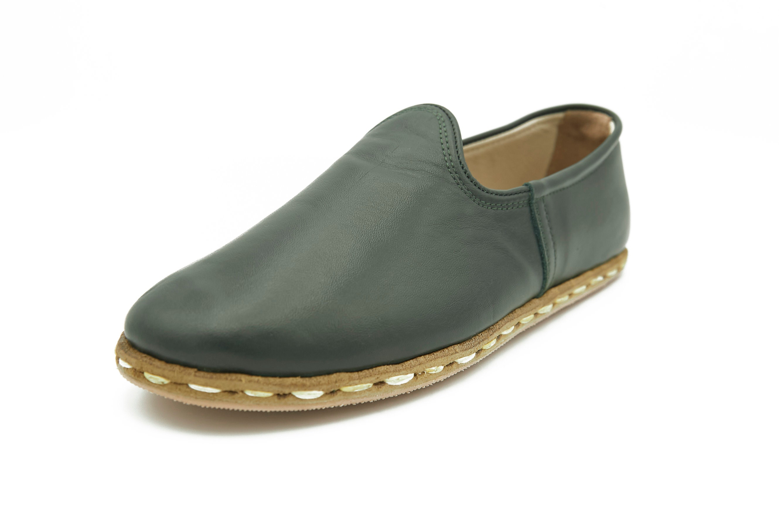 Sabah Green Leather Slip-On Loafers Sabah Sabah Slip-on - Mal Pais Green | undefined | Huckberry main image 2