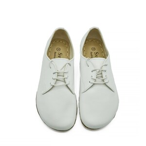 Men&#39;s Handmade Barefoot Oxford Tie Shoes - Zero Drop Yemeni Sole Classic Shoes - Minimalist Organic Grounding Shoes