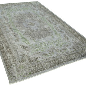 6x9 Gray Over-dyed Turkish Rug - Handmade Vintage Rug - Oushak Anatolian Rug - Modern Rug - Area Rug - Oushak Rug