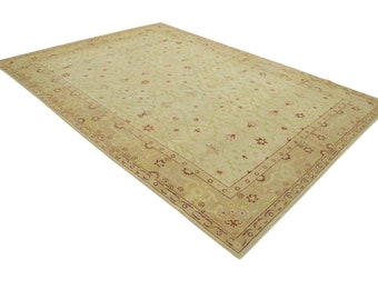 Anatolian Oushak Rug: 8x11 Vintage Turkish Area Rug