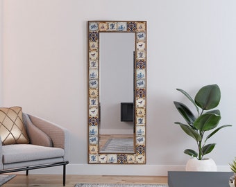 Large Mirror, Wall Mirror, Bohemian Mirror, Stone Mirror, Wall Hanging Mirror