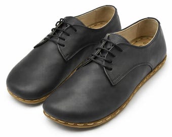 Men’s Barefoot Oxford Shoes, Zero Drop Minimalist Leather Shoes, Wide Toe Box Shoes, Handmade Turkish Leather Shoes