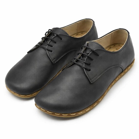 minimalist dress shoes Barefoot Oxford Men's Barefoot Oxford Shoes, Zero Drop Minimalist Leather Shoes Sizing chart Specifications high flexibility in both axes (torsion and bending) zero heel Tadeevo Derby vegan Black