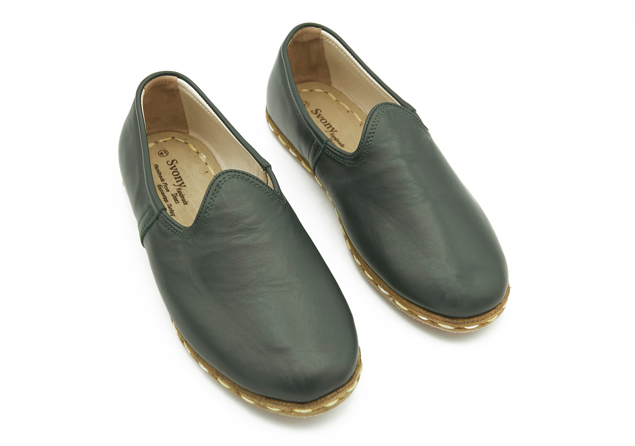 Sabah Green Leather Slip-On Loafers Sabah Sabah Slip-on - Mal Pais Green | undefined | Huckberry main image 3