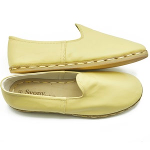 Yellow Genuine Handmade Shoes, Men Shoes, Yemeni Shoes, Svony Shoes, Leather Shoes Men, Organic Shoes