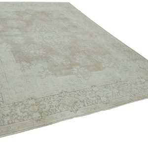 10x13 Handgemachter Beige Großer Teppich, Vintage Teppich, Home Deko Teppich, Esszimmer Teppich, Natürlicher Oversize Teppich, Rustikaler Deko Teppich