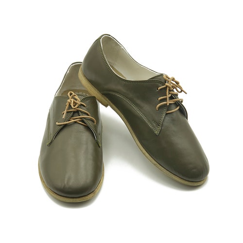 Green Handmade Leather Shoes - Yemeni Shoes - Green shops Color Women Shoes - Wedding Shoes - House Shoes - Gift for Her - Lace Up Shoes