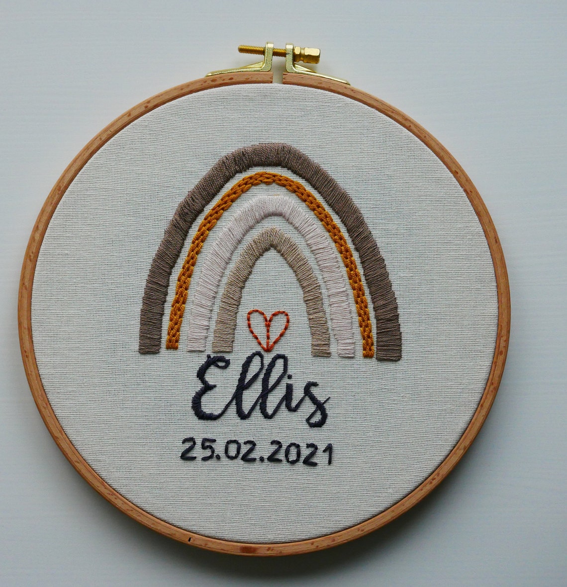 Embroidery frame embroidery picture gift birth frame gift Etsy
