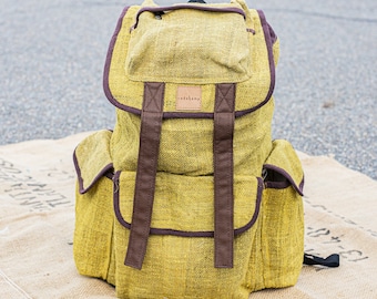 Himalayan Hemp Backpack | Handmade | Eco-Friendly | Vegan | Travel | Festival | Gym Bag | School Laptop | Hippie | BOHO | Hiking | Rucksack