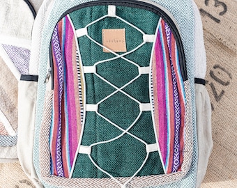 Himalayan Hemp Backpack | Handmade | Eco-Friendly | Vegan | Travel | Festival | Gym Bag | School Laptop | Hippie | BOHO | Hiking | Rucksack