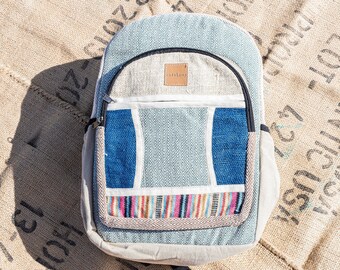 Himalayan Hemp Backpack | Handmade | Eco-Friendly | Vegan | Travel | Festival | Gym Bag | School Laptop | Hippie | BOHO | Hiking | Rucksack