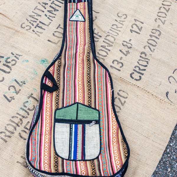 Hemp Guitar Case | Handmade | Eco-Friendly | Vegan | Travel | Festival | Music | Accoustic Guitar | Electric Guitar | Hippie | BOHO