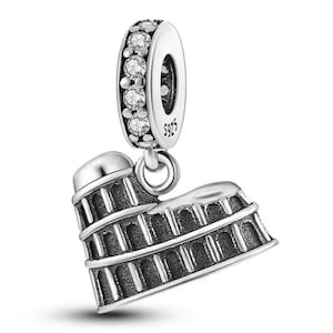 Charm Pandora in argento sterling S925 Viaggio Londra Parigi Italia Spagna Egitto Charms Perline Ciondola Perline Fit Pandora Charms con catena di serpenti immagine 3