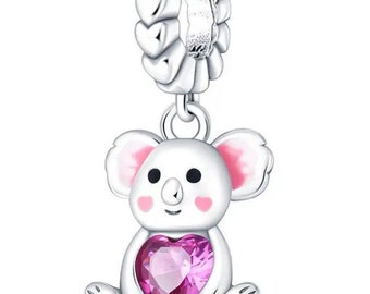 S925 Sterling Silber Pandora Charm Bunte Rosa Charms Beads Baumeln Perlen passen Pandora Schlangenkette Charms