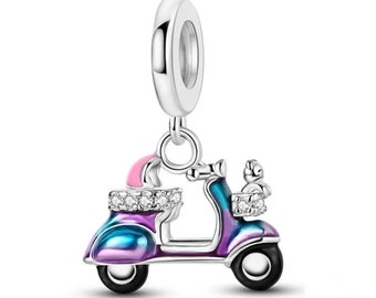 Abalorios de viaje compatibles con pulsera Pandora, Plata de Ley 925, coloridos globos, casa, tranvía, cuentas, regalo de joyería DIY